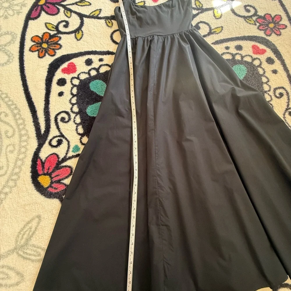 J. CREW SWEETHEART TANK DRESS POPLIN SKIRT BLACK SMALL - Picture 4 of 8